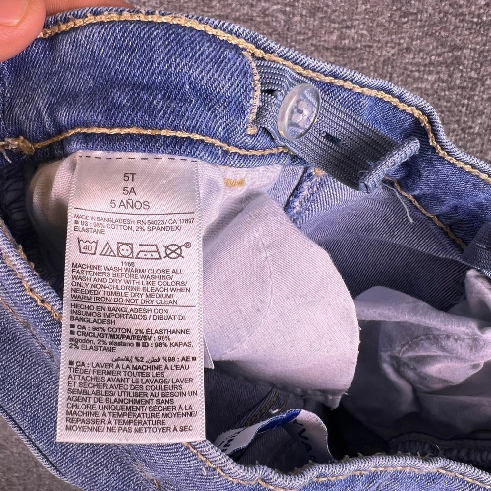 Old Navy Skinny Jeans‎ Kids 5T Blue Jegging Casual Adjustable Waist Medium Wash - Picture 5 of 12